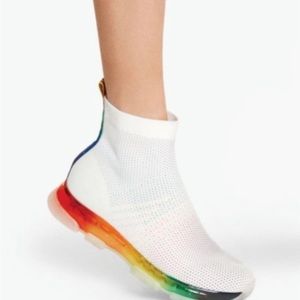 Michael Kors Kendra Athletic Stretch-Knit
Mesh Rainbow Sock Sneaker Shoes